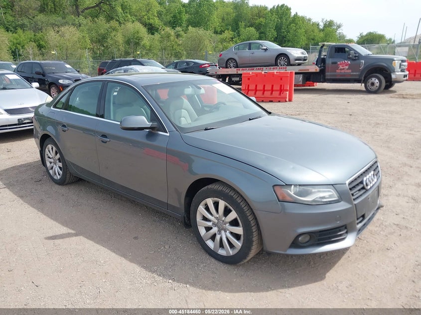 2012 Audi A4 VIN WAUBFAFL1CN010443 IAAI salvage auction — HAIL, Salvage (Illinois), sold $525 on 2026-07-22 (photo 1)