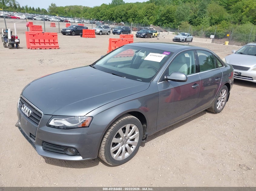 2012 Audi A4 VIN WAUBFAFL1CN010443 IAAI salvage auction — HAIL, Salvage (Illinois), sold $525 on 2026-07-22 (photo 2)