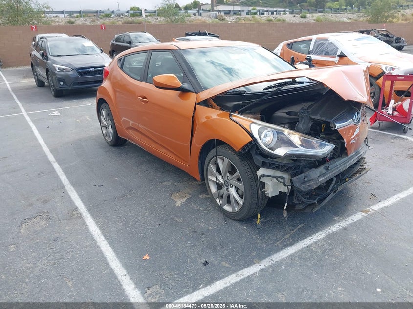 2017 Hyundai Veloster VIN KMHTC6AD7HU307383 IAAI salvage auction — FRONT END, Salvage Title, sold $675 on 2026-07-15 (photo 1)