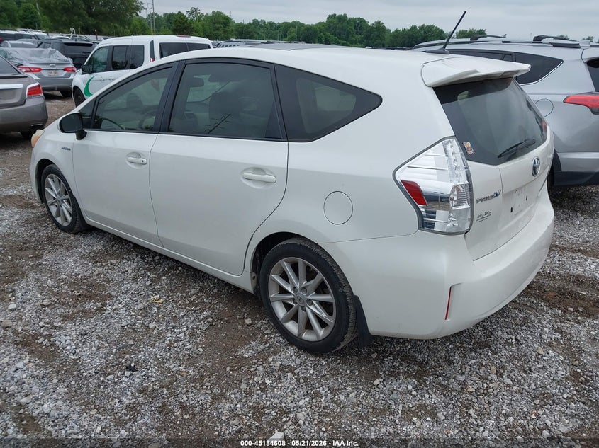 2013 Toyota Prius v VIN JTDZN3EU2D3255498 IAAI salvage auction — HAIL, Clear (Missouri), sold $3,650 on 2026-07-13 (photo 3)