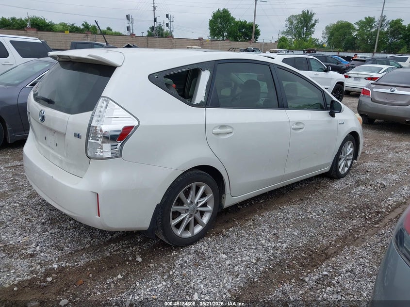 2013 Toyota Prius v VIN JTDZN3EU2D3255498 IAAI salvage auction — HAIL, Clear (Missouri), sold $3,650 on 2026-07-13 (photo 4)