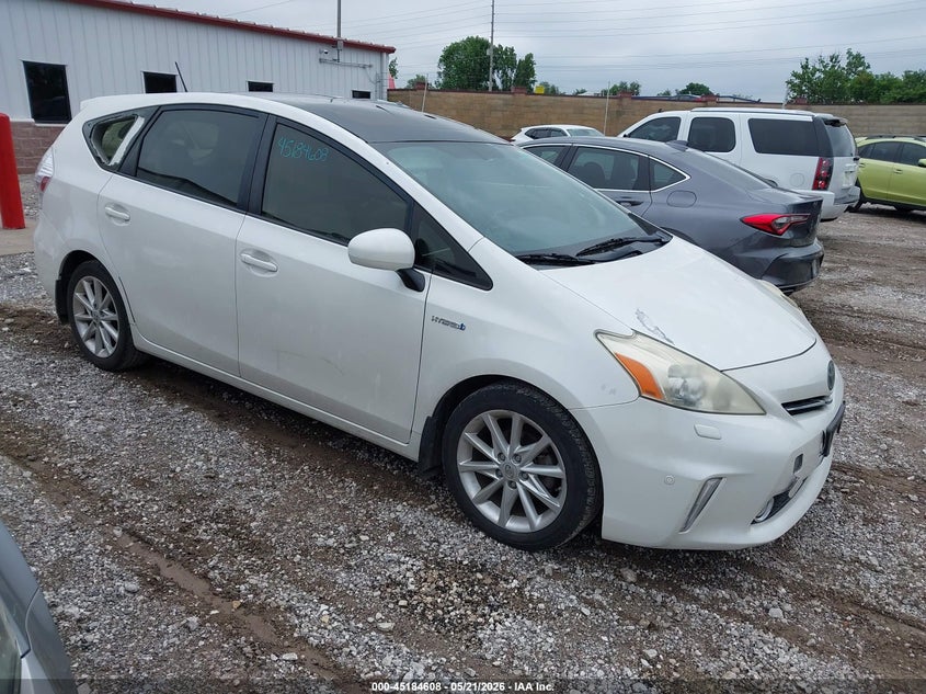 2013 Toyota Prius v VIN JTDZN3EU2D3255498 IAAI salvage auction — HAIL, Clear (Missouri), sold $3,650 on 2026-07-13 (photo 1)