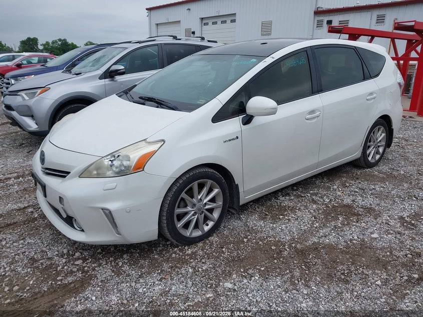 2013 Toyota Prius v VIN JTDZN3EU2D3255498 IAAI salvage auction — HAIL, Clear (Missouri), sold $3,650 on 2026-07-13 (photo 2)