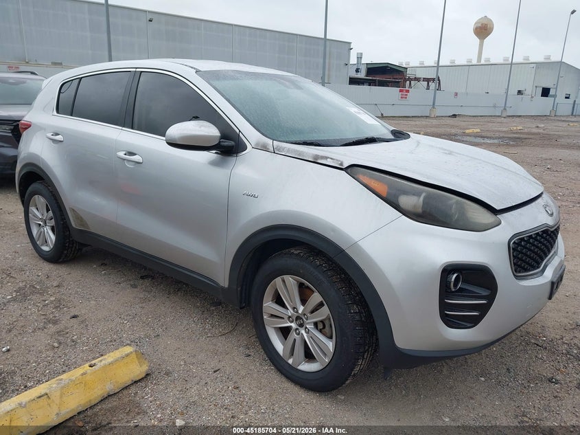 2017 Kia Sportage VIN KNDPMCAC7H7270357 IAAI salvage auction — ENGINE BURN, Salvage (Texas), sold $25 on 2026-07-30 (photo 1)