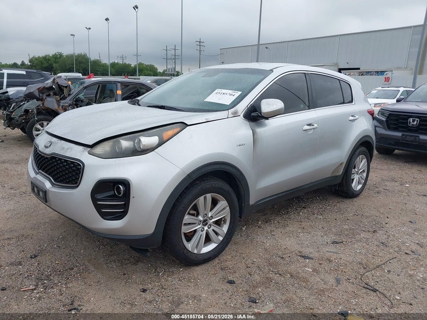 2017 Kia Sportage VIN KNDPMCAC7H7270357 IAAI salvage auction — ENGINE BURN, Salvage (Texas), sold $25 on 2026-07-30 (photo 2)
