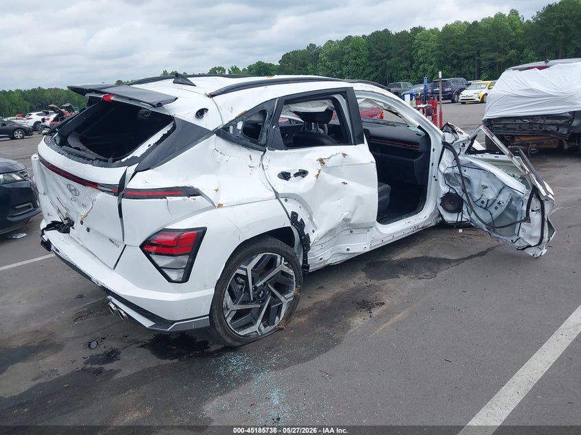 2025 Hyundai Kona VIN KM8HBCA39SU271511 IAAI salvage auction — ROLLOVER, Salvage (North Carolina), sold $1,100 on 2026-07-22 (photo 4)