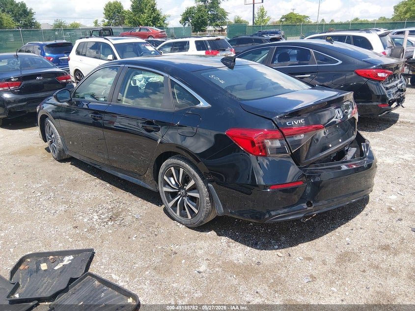 2022 Honda Civic VIN JHMFE1F74NX003129 IAAI salvage auction — RIGHT REAR, Salvage (Kentucky), sold $3,900 on 2026-07-29 (photo 3)