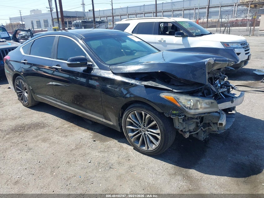 2015 Hyundai Genesis VIN KMHGN4JE1FU093562 IAAI salvage auction — FRONT END, Salvage (California), sold $25 on 2026-07-28 (photo 1)