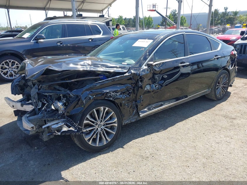 2015 Hyundai Genesis VIN KMHGN4JE1FU093562 IAAI salvage auction — FRONT END, Salvage (California), sold $25 on 2026-07-28 (photo 2)
