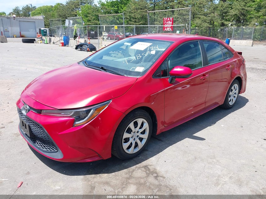 2020 Toyota Corolla VIN 5YFEPRAE0LP094598 IAAI salvage auction — FRONT & REAR, Salvage Title, sold $3,900 on 2026-07-21 (photo 2)