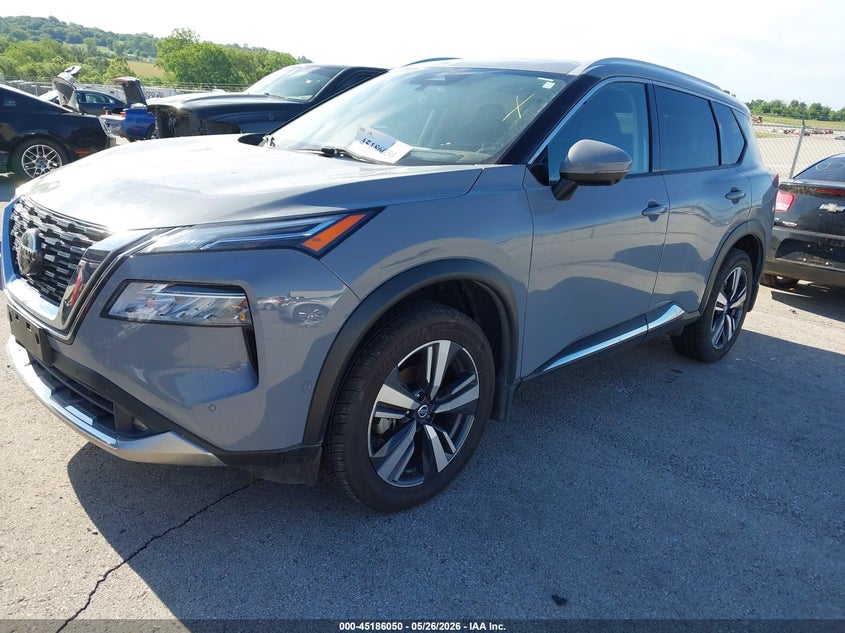 2021 Nissan Rogue VIN JN8AT3DDXMW304308 IAAI salvage auction — HAIL, Clear (Missouri), sold $12,850 on 2026-07-09 (photo 2)