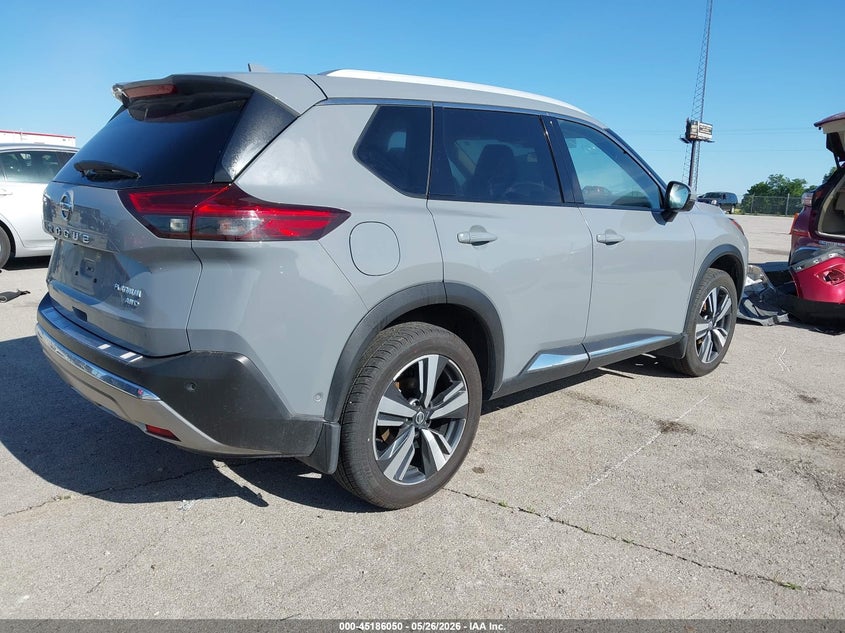 2021 Nissan Rogue VIN JN8AT3DDXMW304308 IAAI salvage auction — HAIL, Clear (Missouri), sold $12,850 on 2026-07-09 (photo 4)