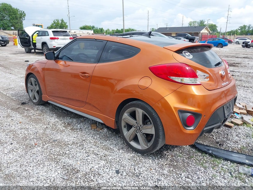 2013 Hyundai Veloster VIN KMHTC6AE3DU104428 IAAI salvage auction — HAIL, Salvage Title, sold $550 on 2026-07-13 (photo 3)
