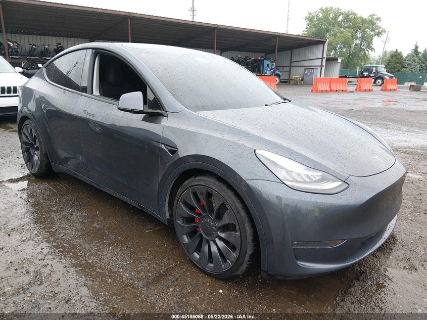 2020 Tesla Model y VIN 5YJYGDEF1LF025353 IAAI salvage auction — FRONT END, Salvage (Ohio), sold $11,500 on 2026-07-18 (photo 1)