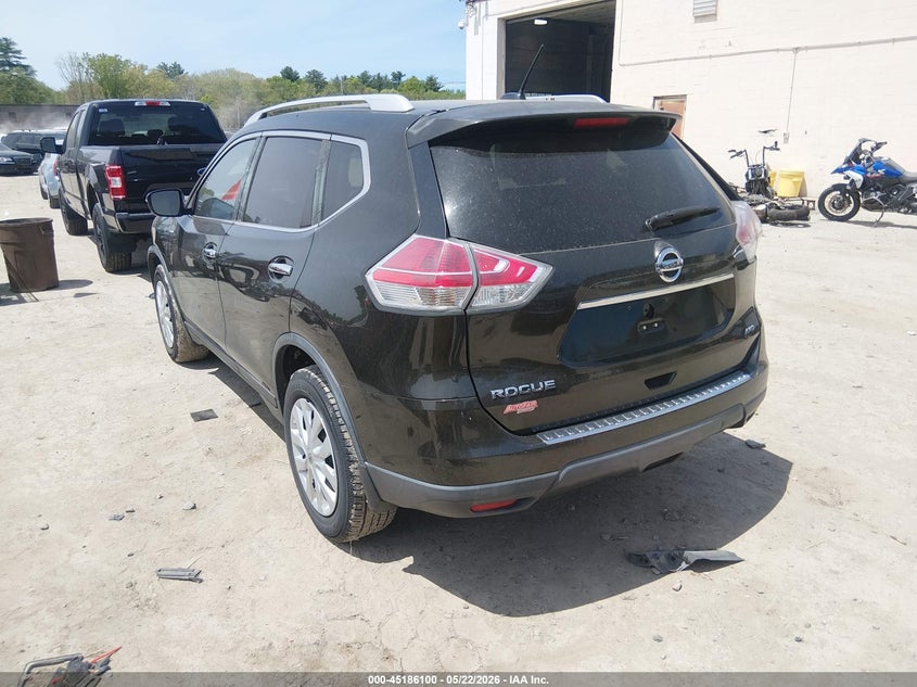 2016 Nissan Rogue VIN KNMAT2MV4GP679754 IAAI salvage auction — FRONT END, Salvage (New Hampshire), sold $800 on 2026-07-29 (photo 3)