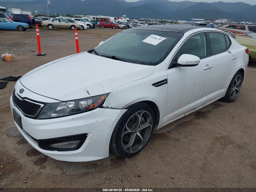 2012 Kia Optima VIN 5XXGR4A61CG010280 IAAI salvage auction — LEFT FRONT, Salvage (Montana), sold $1,200 on 2026-07-15 (photo 2)