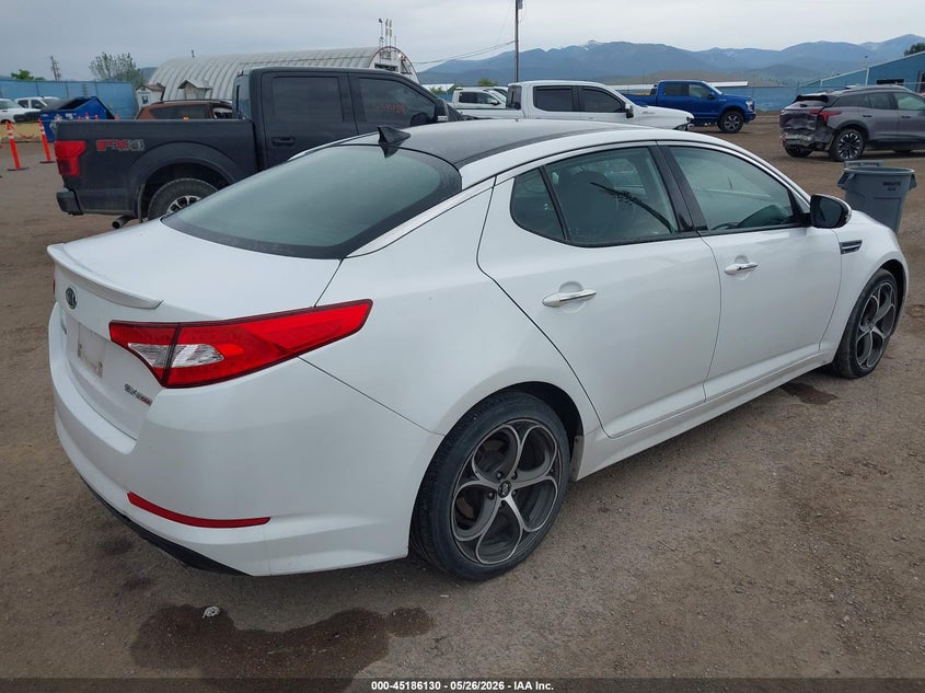 2012 Kia Optima VIN 5XXGR4A61CG010280 IAAI salvage auction — LEFT FRONT, Salvage (Montana), sold $1,200 on 2026-07-15 (photo 4)