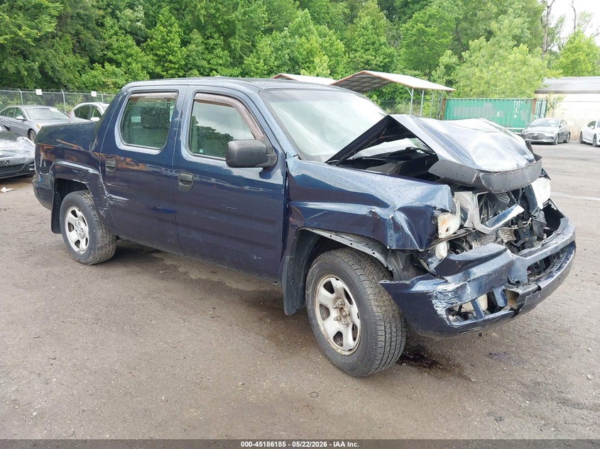 2011 Honda Ridgeline VIN 5FPYK1F23BB452242 IAAI salvage auction — FRONT END, Salvage - Greater Than 75% (Maryland), sold $650 on 2026-07-19 (photo 1)