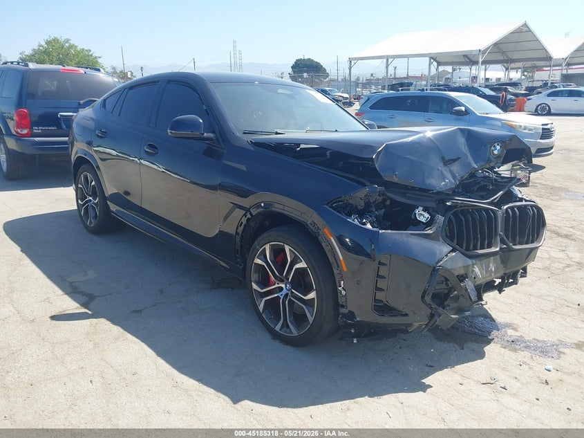 2024 BMW X6 VIN 5UX33EX03R9T76867 IAAI salvage auction — FRONT END, Salvage (California), sold $31,250 on 2026-07-27 (photo 1)
