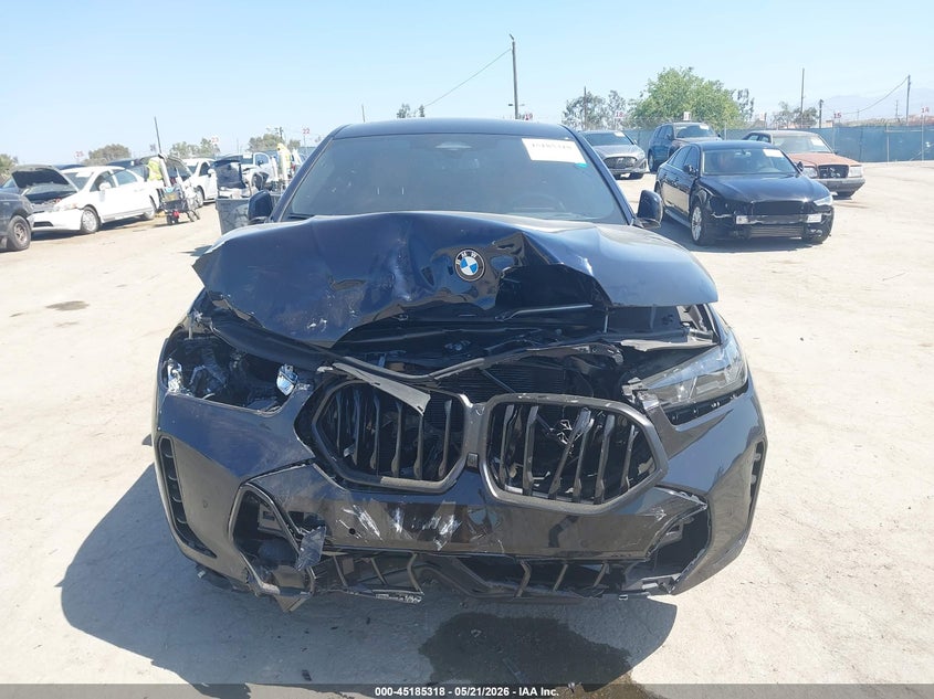 2024 BMW X6 VIN 5UX33EX03R9T76867 IAAI salvage auction — FRONT END, Salvage (California), sold $31,250 on 2026-07-27 (photo 6)