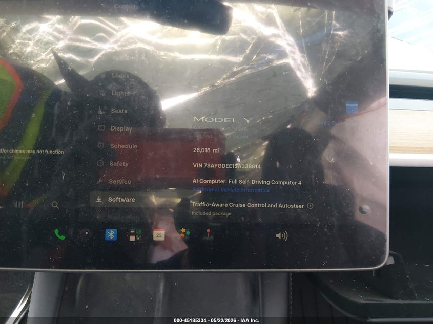 2025 Tesla Model y VIN 7SAYGDEE1SA338814 IAAI salvage auction — BIO HAZARD, Certificate Of Destruction (Florida), sold $125 on 2026-07-23 (photo 7)