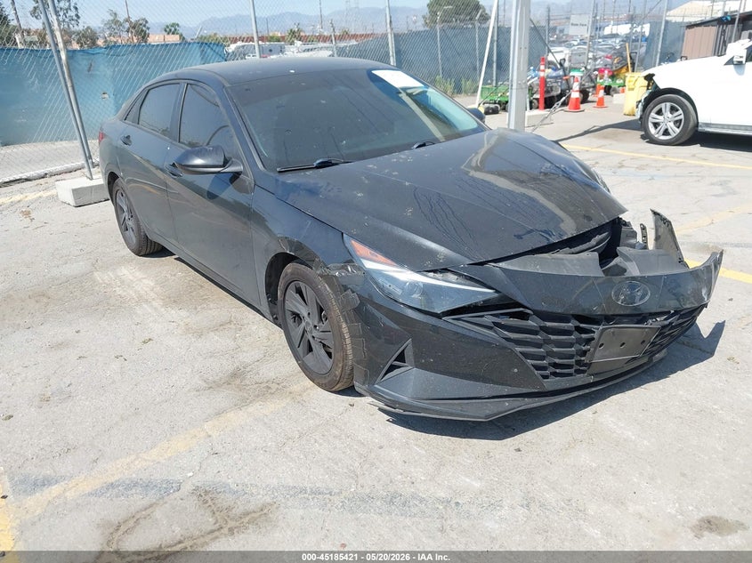 2021 Hyundai Elantra VIN 5NPLS4AG8MH004770 IAAI salvage auction — LEFT FRONT, Salvage (California), sold $4,000 on 2026-07-08 (photo 1)
