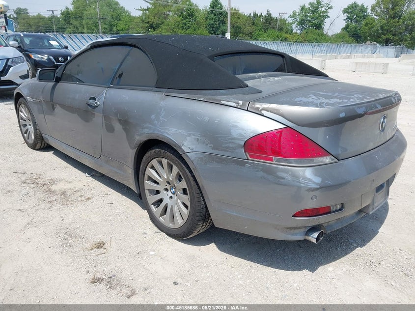 2004 BMW 6er VIN WBAEK73434B321948 IAAI salvage auction — EXTERIOR BURN, Salvage (Illinois), sold $1,550 on 2026-07-08 (photo 3)