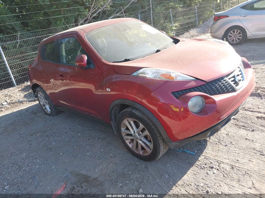 2013 Nissan Juke VIN JN8AF5MV2DT222537 IAAI salvage auction — FRONT & REAR, Salvage Title, sold $450 on 2026-07-22 (photo 1)