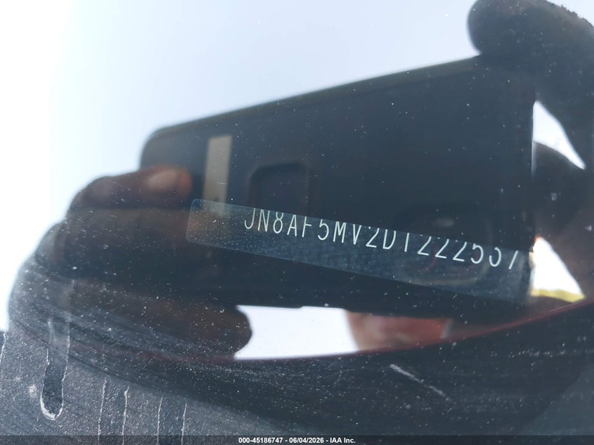 2013 Nissan Juke VIN JN8AF5MV2DT222537 IAAI salvage auction — FRONT & REAR, Salvage Title, sold $450 on 2026-07-22 (photo 9)