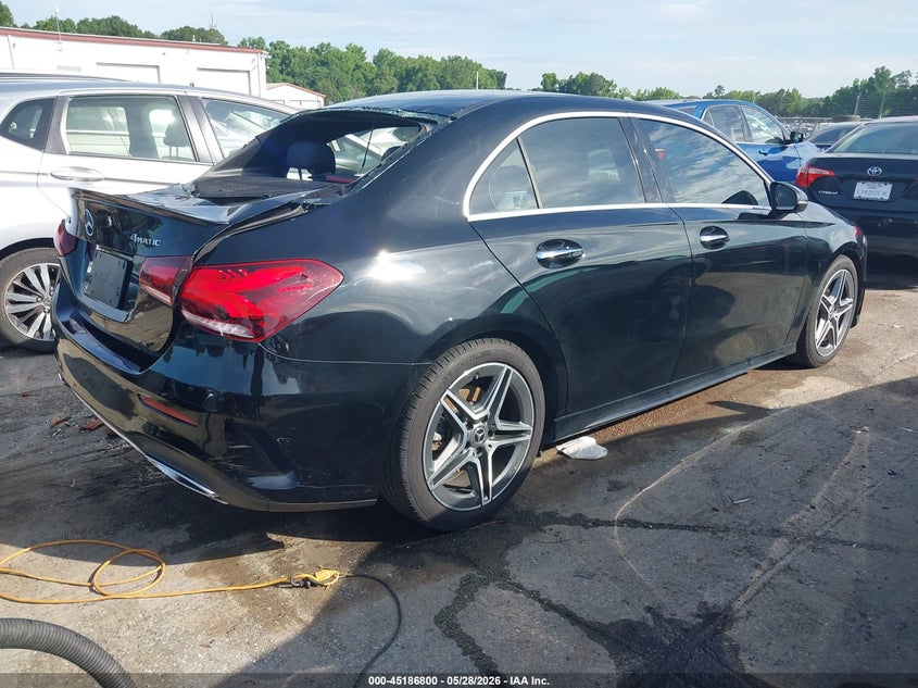 2020 Mercedes-benz A-klasse VIN WDD3G4FB7LW040477 IAAI salvage auction — STORM DAMAGE, Salvage (North Carolina), sold $6,000 on 2026-07-09 (photo 4)