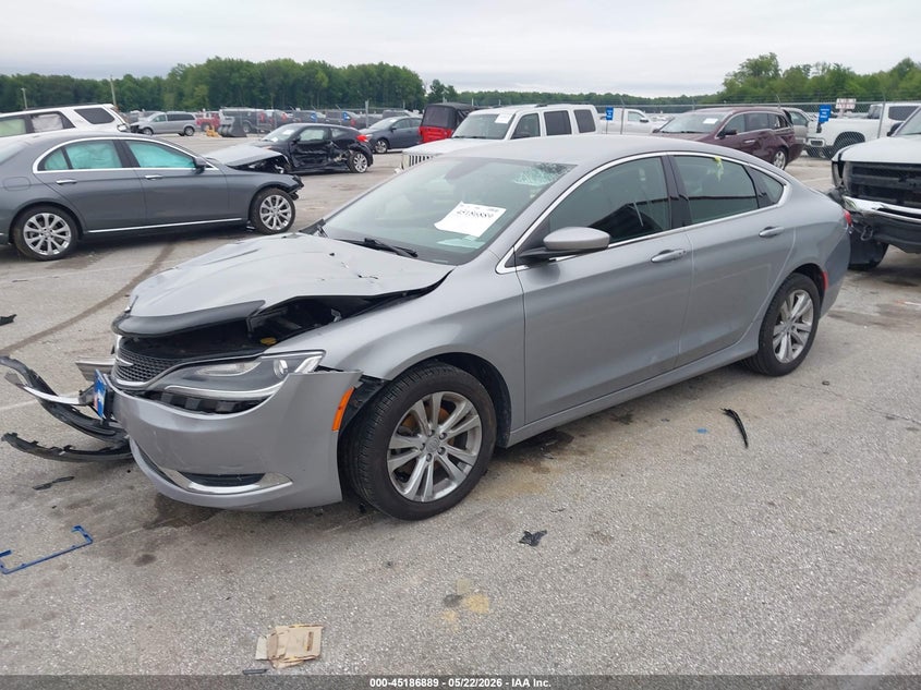 2015 Chrysler 200 VIN 1C3CCCAB3FN504936 IAAI salvage auction — FRONT END, Clear (Indiana), sold $650 on 2026-07-29 (photo 2)