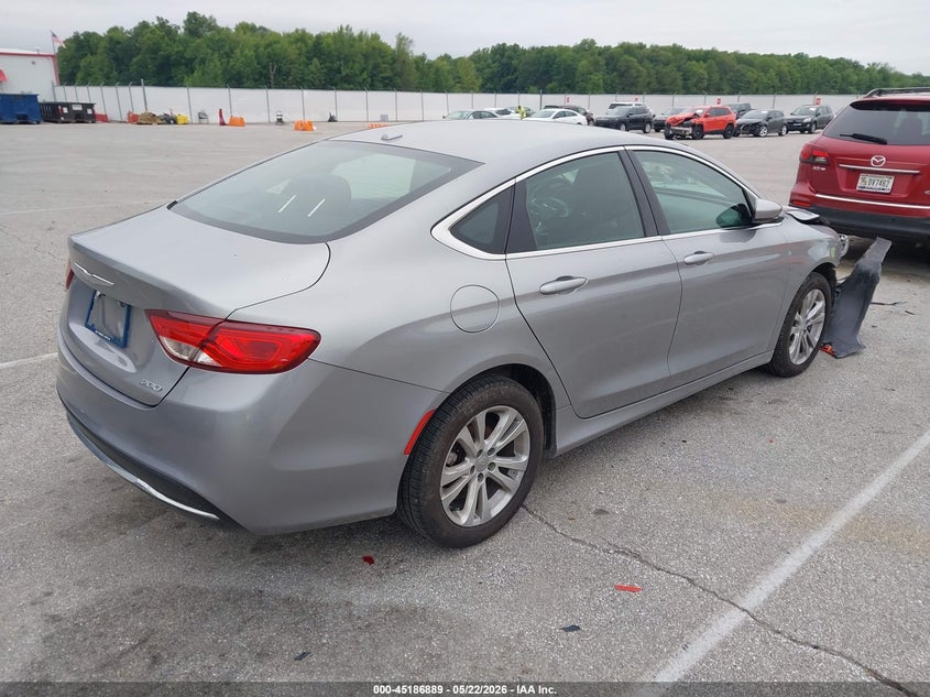 2015 Chrysler 200 VIN 1C3CCCAB3FN504936 IAAI salvage auction — FRONT END, Clear (Indiana), sold $650 on 2026-07-29 (photo 4)