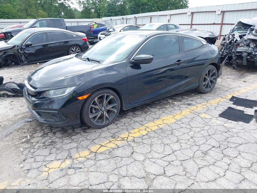 2019 Honda Civic VIN 2HGFC4B87KH307337 IAAI salvage auction — REAR END, Salvage Title, sold $2,175 on 2026-07-10 (photo 2)