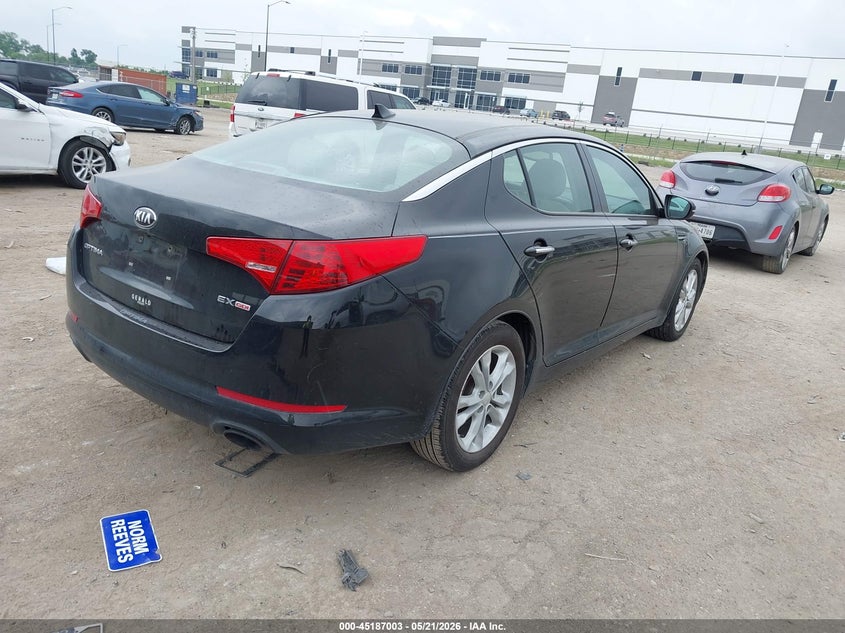 2013 Kia Optima VIN 5XXGN4A79DG204738 IAAI salvage auction — FRONT END, Original (Texas), sold $1,450 on 2026-07-09 (photo 4)