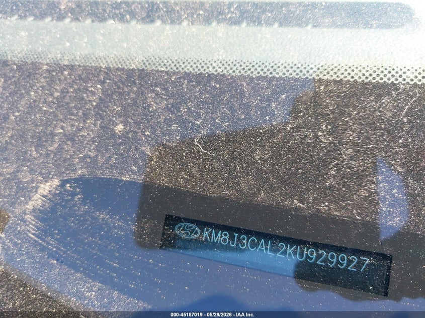 2019 Hyundai Tucson VIN KM8J3CAL2KU929927 IAAI salvage auction — FRONT END, Salvage Title, sold $5,050 on 2026-07-14 (photo 9)