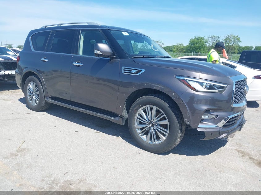2024 Infiniti Qx80 VIN JN8AZ2AD1R9880016 IAAI salvage auction — RIGHT FRONT, Clear (Florida), sold $19,050 on 2026-07-07 (photo 1)