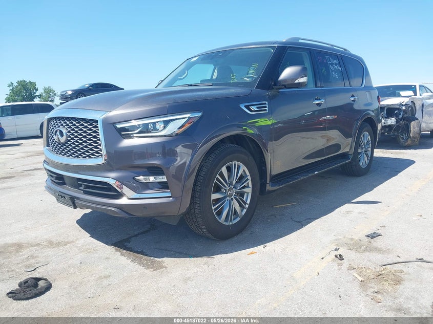 2024 Infiniti Qx80 VIN JN8AZ2AD1R9880016 IAAI salvage auction — RIGHT FRONT, Clear (Florida), sold $19,050 on 2026-07-07 (photo 2)