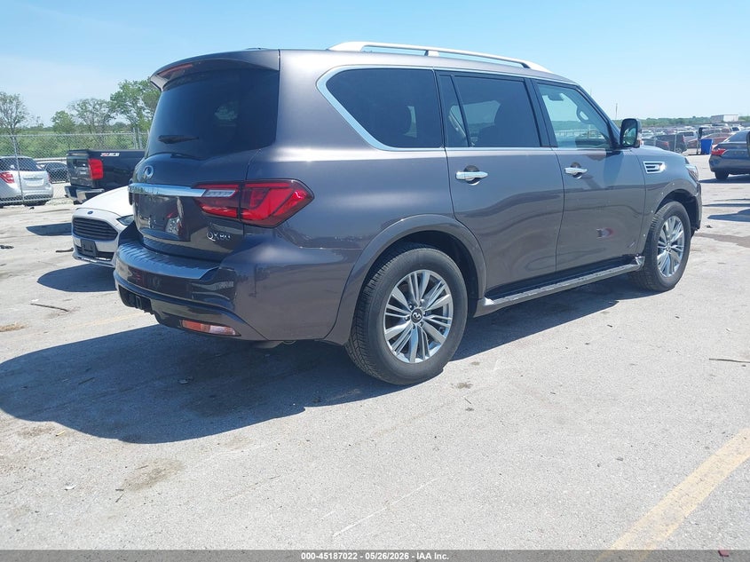 2024 Infiniti Qx80 VIN JN8AZ2AD1R9880016 IAAI salvage auction — RIGHT FRONT, Clear (Florida), sold $19,050 on 2026-07-07 (photo 4)