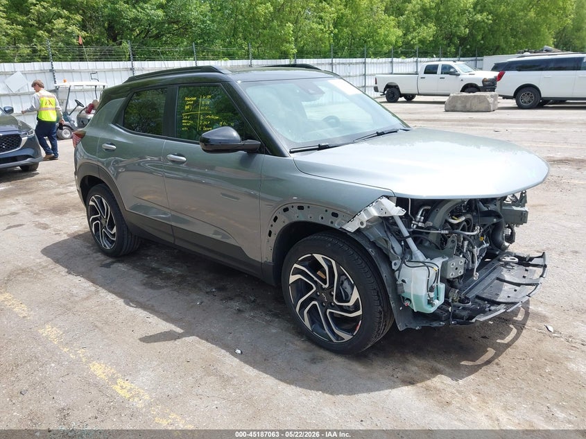 2025 Chevrolet Trailblazer VIN KL79MUSLXSB161096 IAAI salvage auction — FRONT END, Clear (Michigan), sold $9,100 on 2026-07-30 (photo 1)