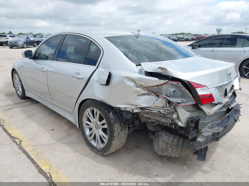 2012 Hyundai Genesis VIN KMHGC4DD2CU200851 IAAI salvage auction — FRONT & REAR, Original (Texas), sold $500 on 2026-07-20 (photo 3)