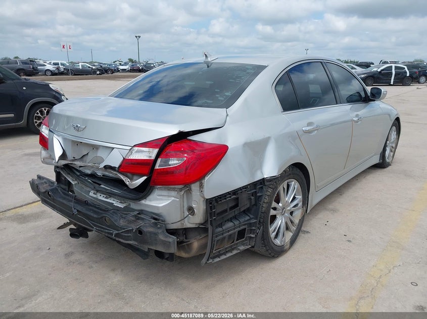 2012 Hyundai Genesis VIN KMHGC4DD2CU200851 IAAI salvage auction — FRONT & REAR, Original (Texas), sold $500 on 2026-07-20 (photo 4)
