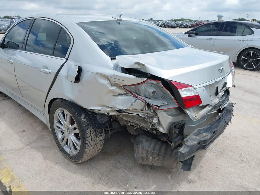2012 Hyundai Genesis VIN KMHGC4DD2CU200851 IAAI salvage auction — FRONT & REAR, Original (Texas), sold $500 on 2026-07-20 (photo 6)