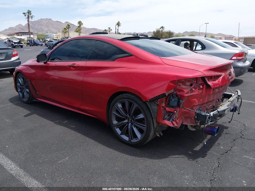2022 Infiniti Q60 VIN JN1FV7LK5NM660393 IAAI salvage auction — REAR END, Salvage (Nevada), sold $16,000 on 2026-08-16 (photo 3)
