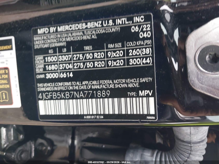 2022 Mercedes-benz Gle VIN 4JGFB5KB7NA771889 IAAI salvage auction — SIDE, Salvage Title, sold $28,900 on 2026-08-18 (photo 9)