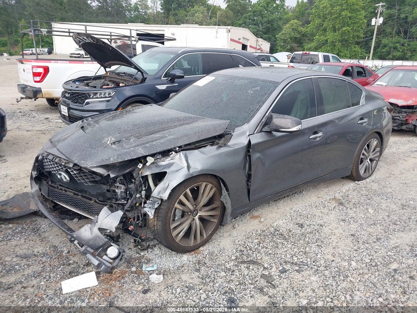 2019 Infiniti Q50 VIN JN1EV7AP5KM542866 IAAI salvage auction — FRONT END, Salvage (Georgia), sold $550 on 2026-07-28 (photo 2)