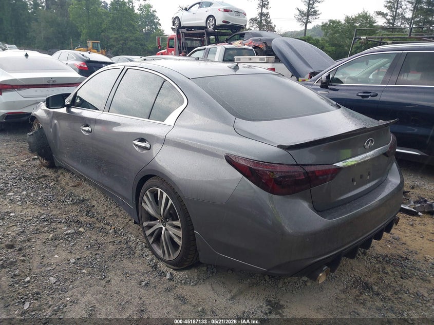 2019 Infiniti Q50 VIN JN1EV7AP5KM542866 IAAI salvage auction — FRONT END, Salvage (Georgia), sold $550 on 2026-07-28 (photo 3)