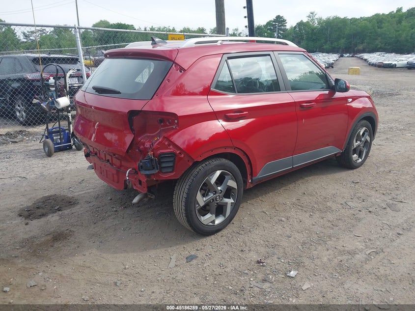 2022 Hyundai Venue VIN KMHRC8A38NU179907 IAAI salvage auction — REAR END, Salvage Title, sold $2,750 on 2026-07-28 (photo 4)
