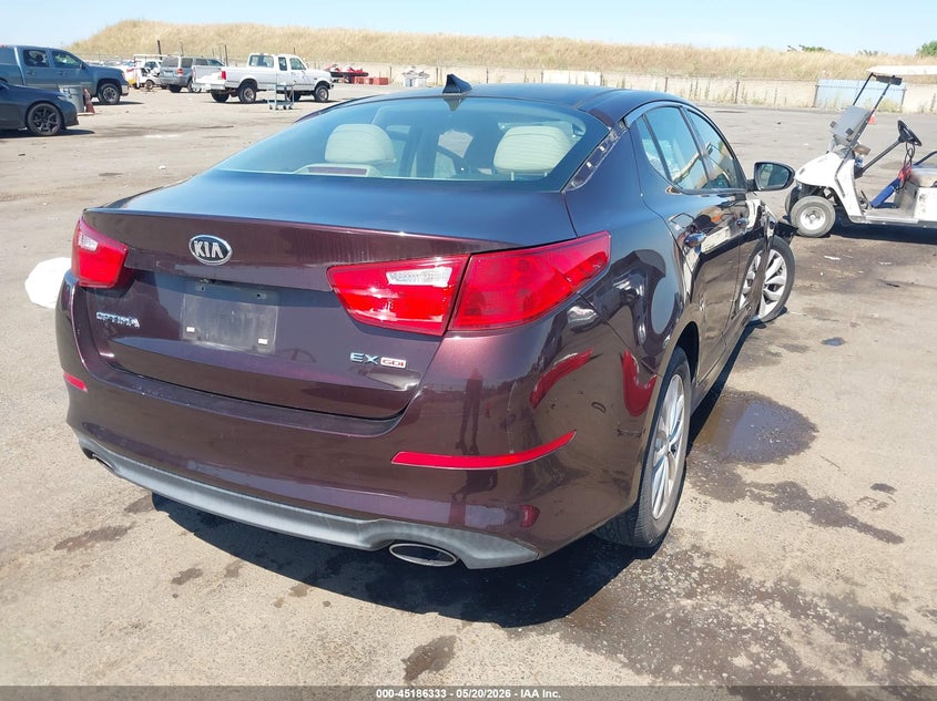 2015 Kia Optima VIN 5XXGN4A79FG384158 IAAI salvage auction — LEFT SIDE, Salvage (California), sold $750 on 2026-07-29 (photo 4)
