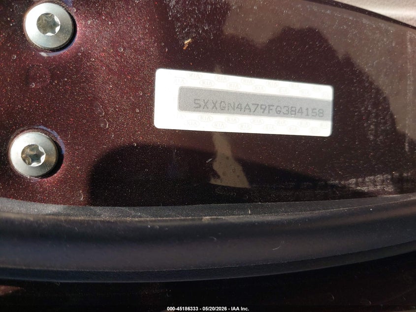 2015 Kia Optima VIN 5XXGN4A79FG384158 IAAI salvage auction — LEFT SIDE, Salvage (California), sold $750 on 2026-07-29 (photo 9)