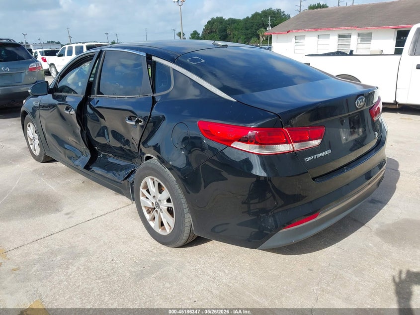 2017 Kia Optima VIN 5XXGT4L35HG144365 IAAI salvage auction — LEFT SIDE, Rebuildable (Florida), sold $1,100 on 2026-07-29 (photo 3)